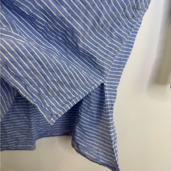 Zara Blue Striped pockets oversized Shirt size XS - Picture 5 of 7